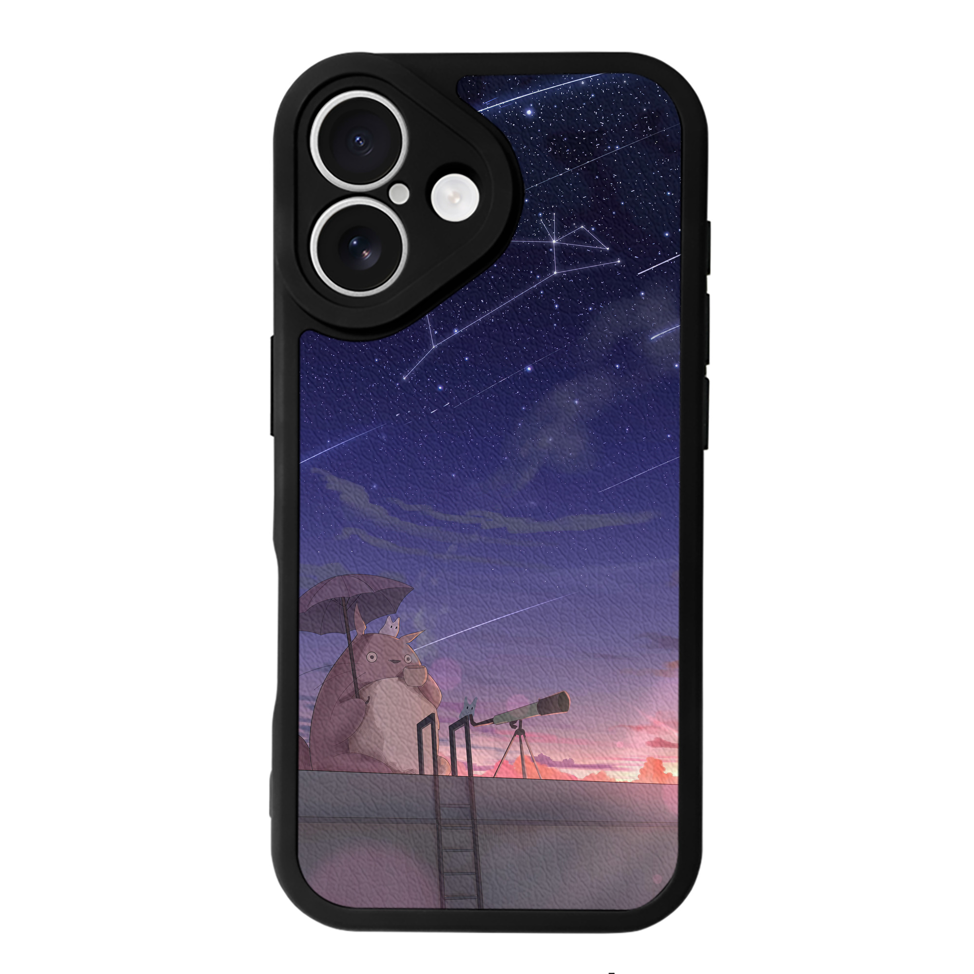 となりのトトロ 草壁メイ 草壁サツキ My Neighbor Totoro Satsuki Kusakabe Mei Kusakabe 【iPhone 16シリーズ対応】シリコンスマホケース（レザー調） 材質：シリコン